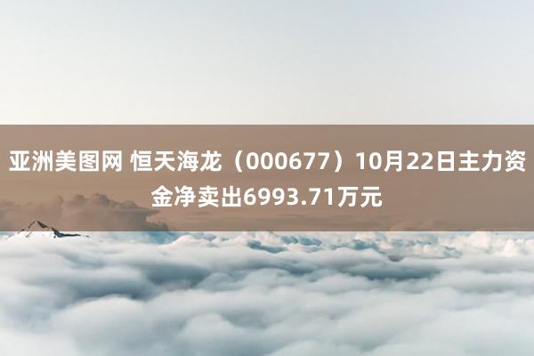 亚洲美图网 恒天海龙（000677）10月22日主力资金净卖出6993.71万元