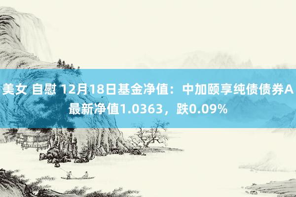美女 自慰 12月18日基金净值：中加颐享纯债债券A最新净值1.0363，跌0.09%