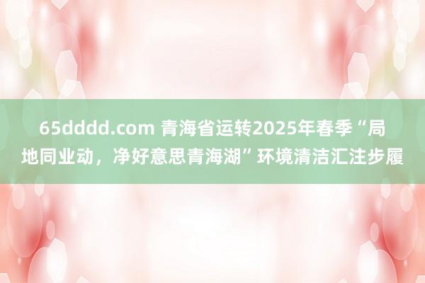 65dddd.com 青海省运转2025年春季“局地同业动，净好意思青海湖”环境清洁汇注步履