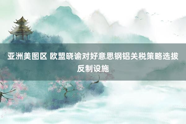 亚洲美图区 欧盟晓谕对好意思钢铝关税策略选拔反制设施