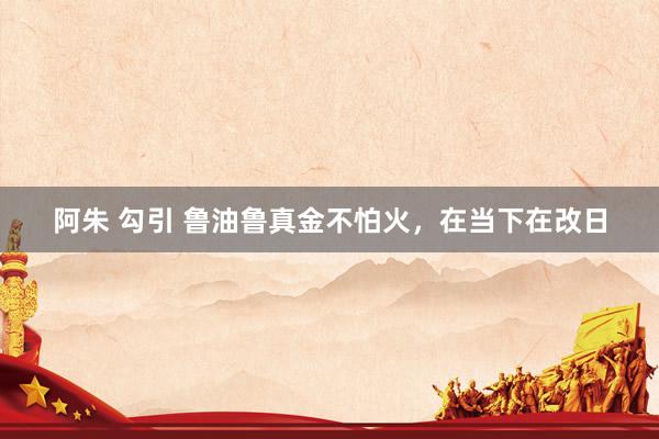 阿朱 勾引 鲁油鲁真金不怕火，在当下在改日