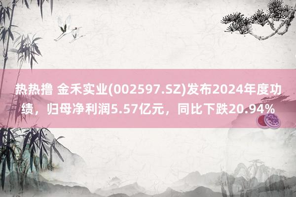 热热撸 金禾实业(002597.SZ)发布2024年度功绩，归母净利润5.57亿元，同比下跌20.94%