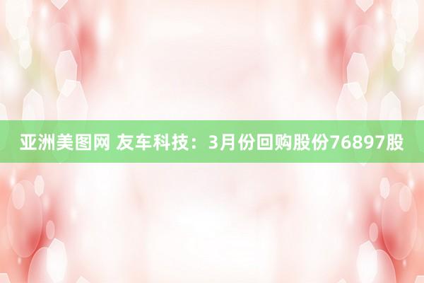 亚洲美图网 友车科技：3月份回购股份76897股